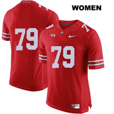 Women's NCAA Ohio State Buckeyes Brady Taylor #79 College Stitched No Name Authentic Nike Red Football Jersey QY20I66CA